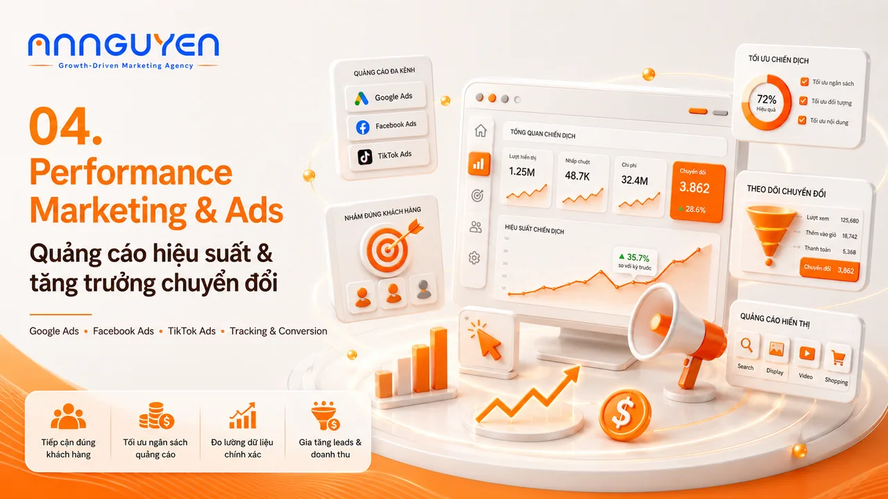Quảng cáo hiệu suất đa nền tảng tối ưu chuyển đổi