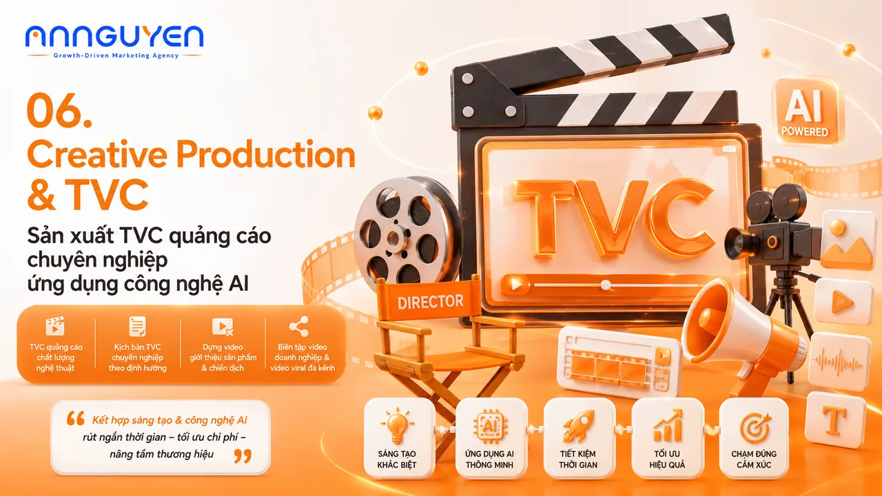 Sản xuất TVC quảng cáo chuyên nghiệp ứng dụng công nghệ AI